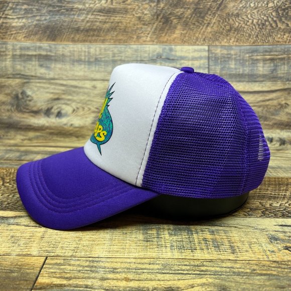 Yo! MTV Raps Mens Trucker Hat Purple Snapback 90s Real World TRL Nostalgia Cap - Picture 3 of 7